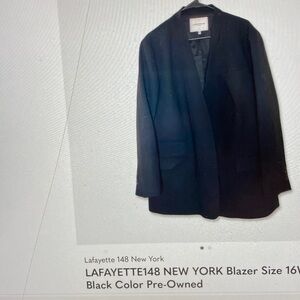 Lafayette 148 New York Classic Black Blazer